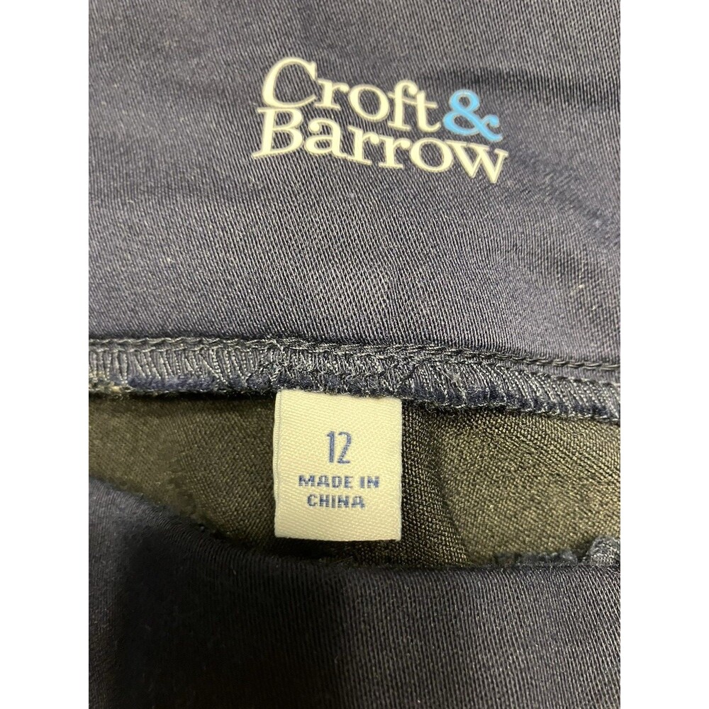 Croft & Barrow Effortless Stretch Pant Dark Blue Mid Rise  Size 12 NWOT - Picture 2 of 8